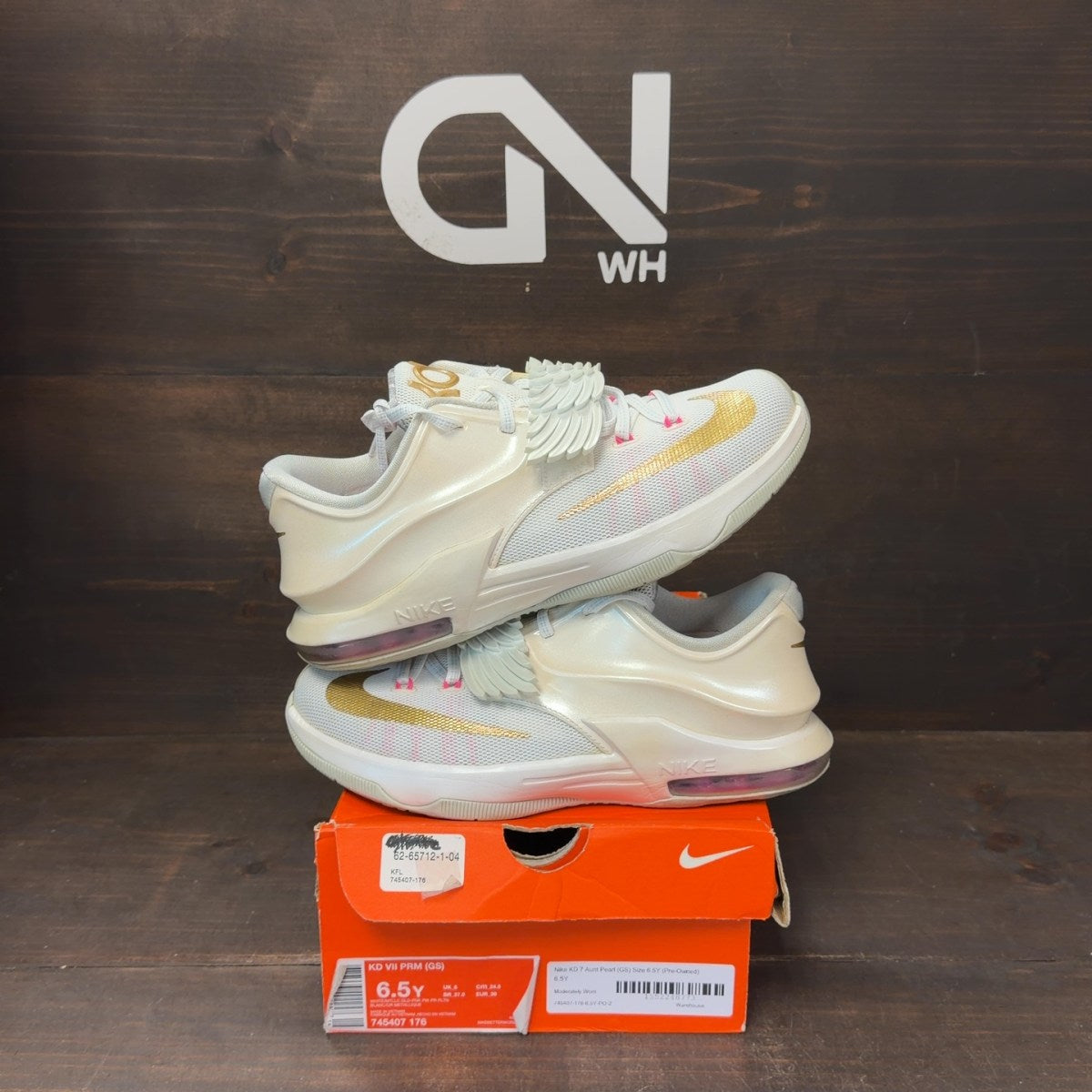 Nike KD 7 Aunt Pearl (GS) Size 6.5Y (Pre-Owned) - front