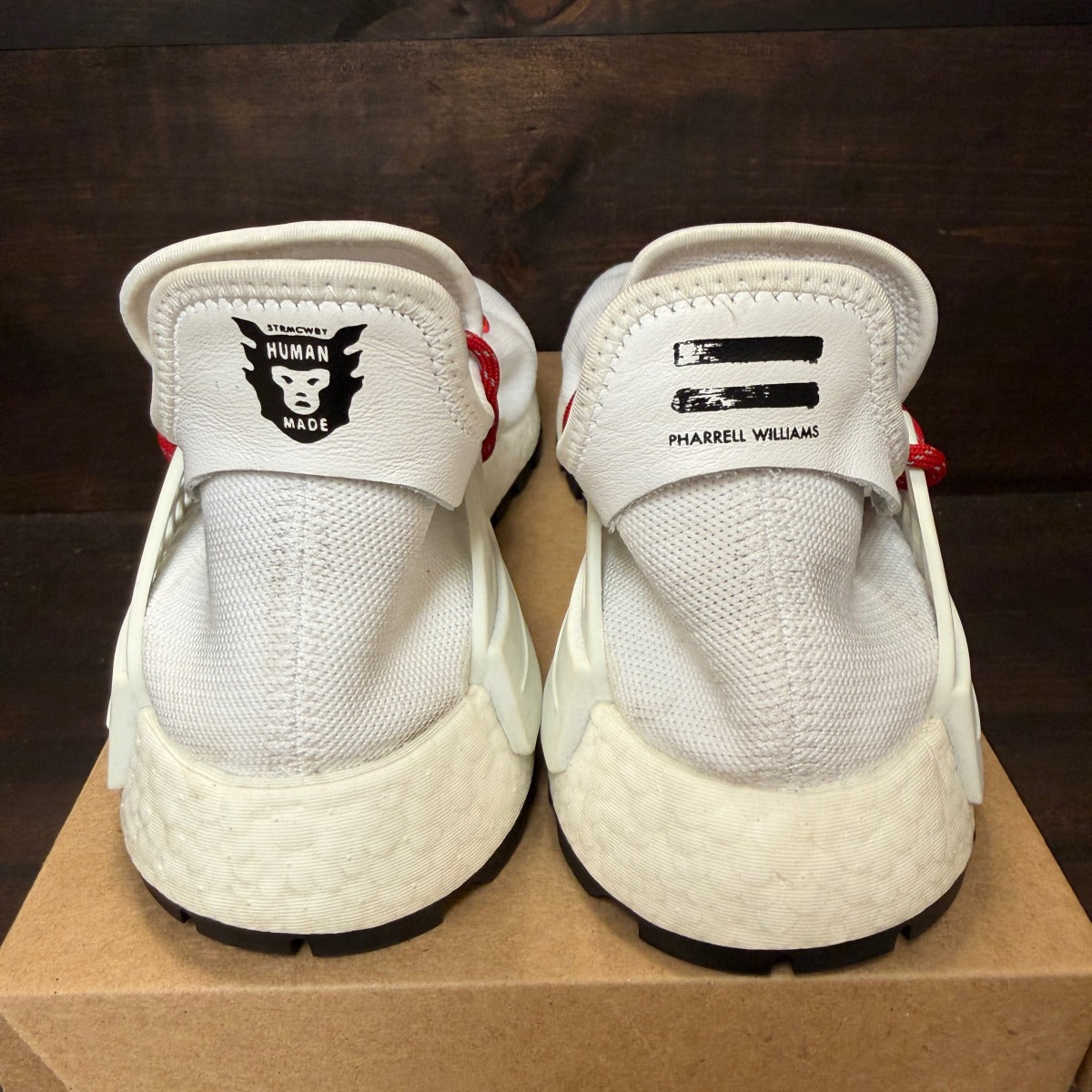 adidas NMD HU Pharrell Human Made White Red Size 11.5 (Pre-Owned) - Image 4