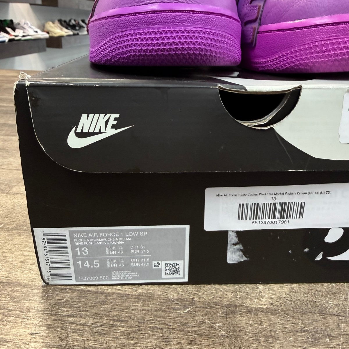 Nike Air Force 1 Low Cactus Plant Flea Market Fuchsia Dream Size 13 (Pre-Owned) - Image 6