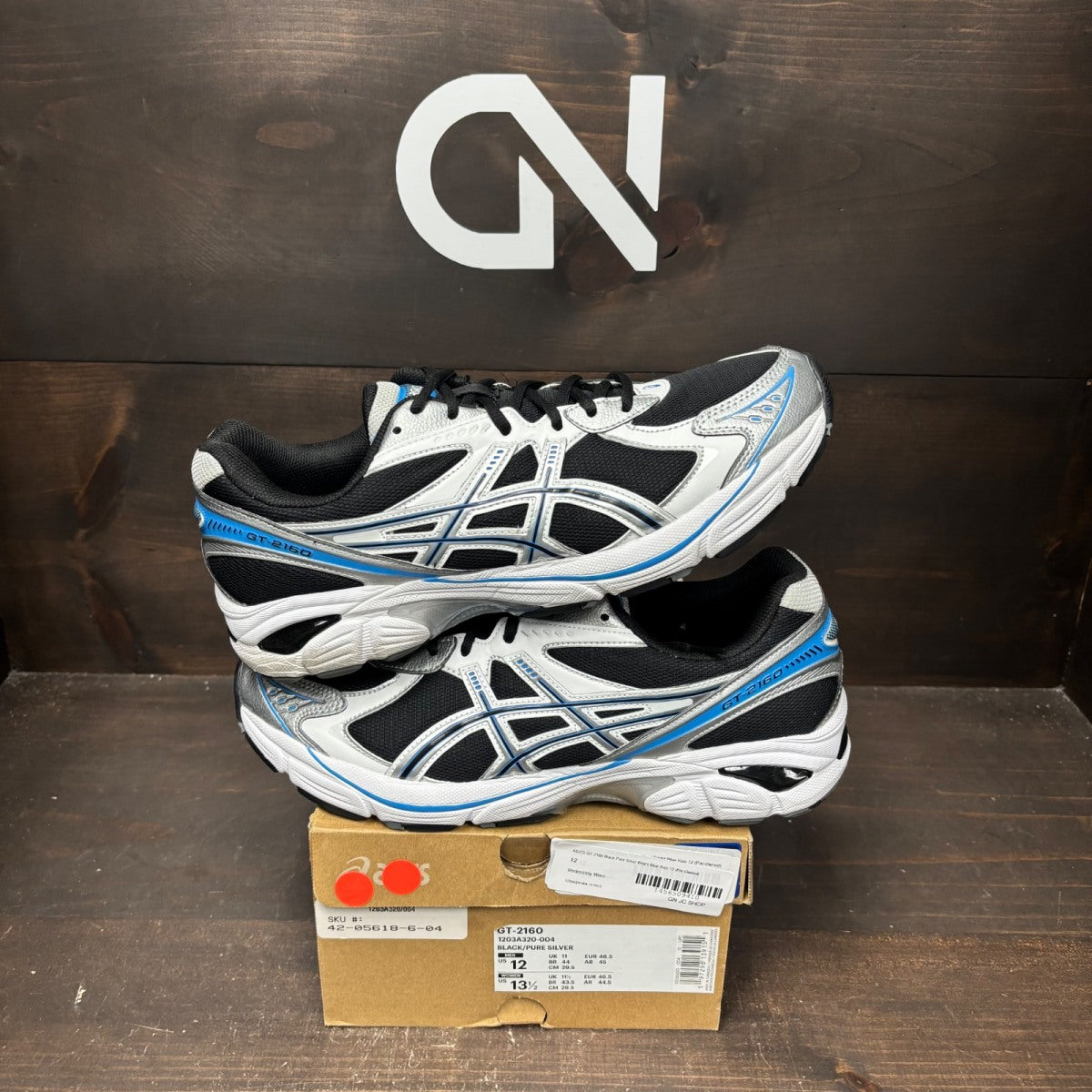 ASICS GT-2160 Black Pure Silver Bright Blue - Image 1