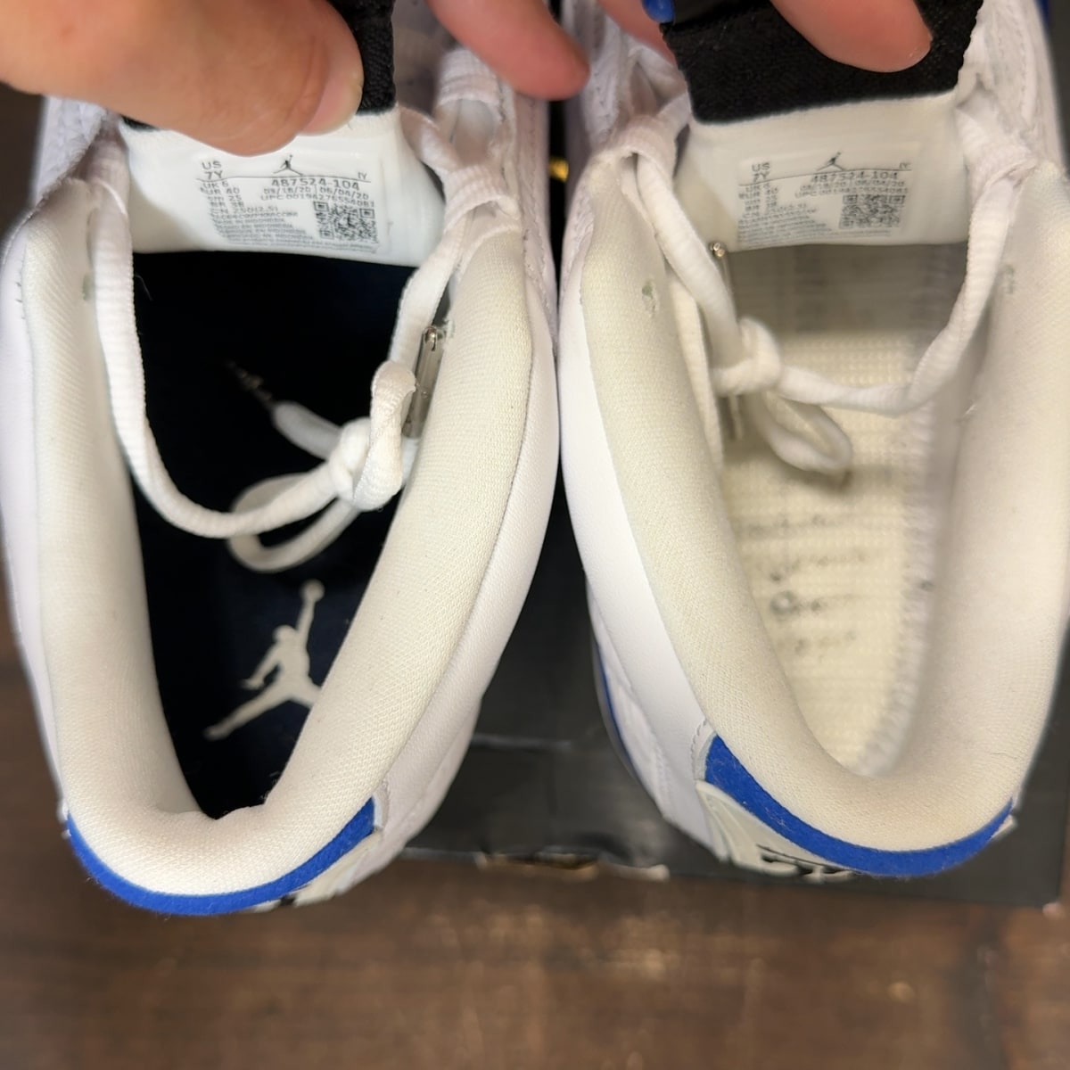 Jordan 14 Retro White Hyper Royal (GS) - Image 6