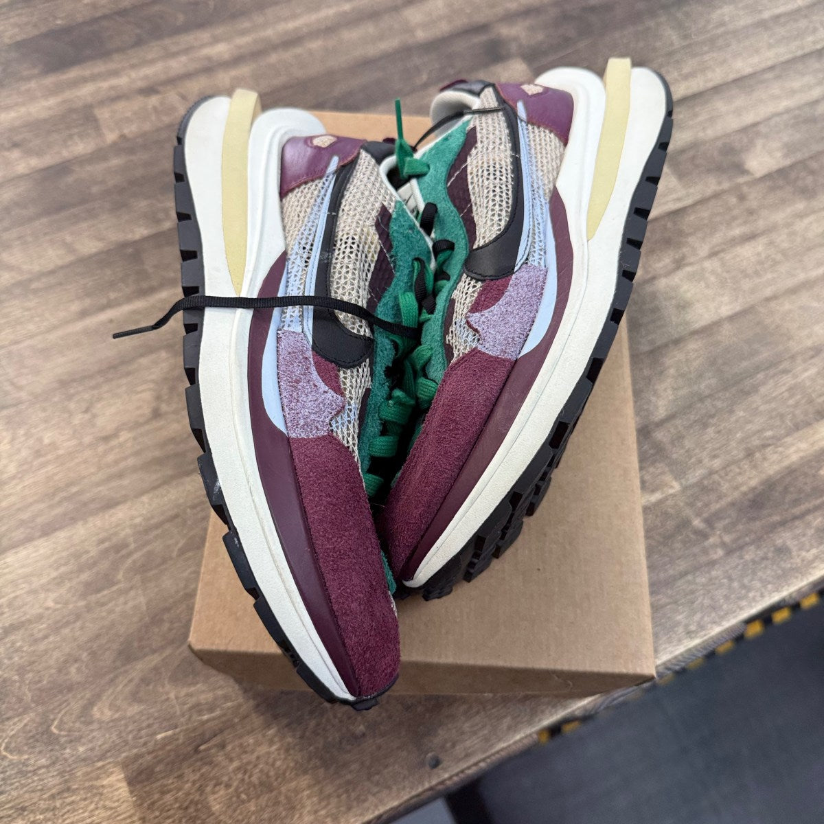 Nike Vaporwaffle sacai Villain Red Neptune Green Size 12 (Pre-Owned) - Image 1