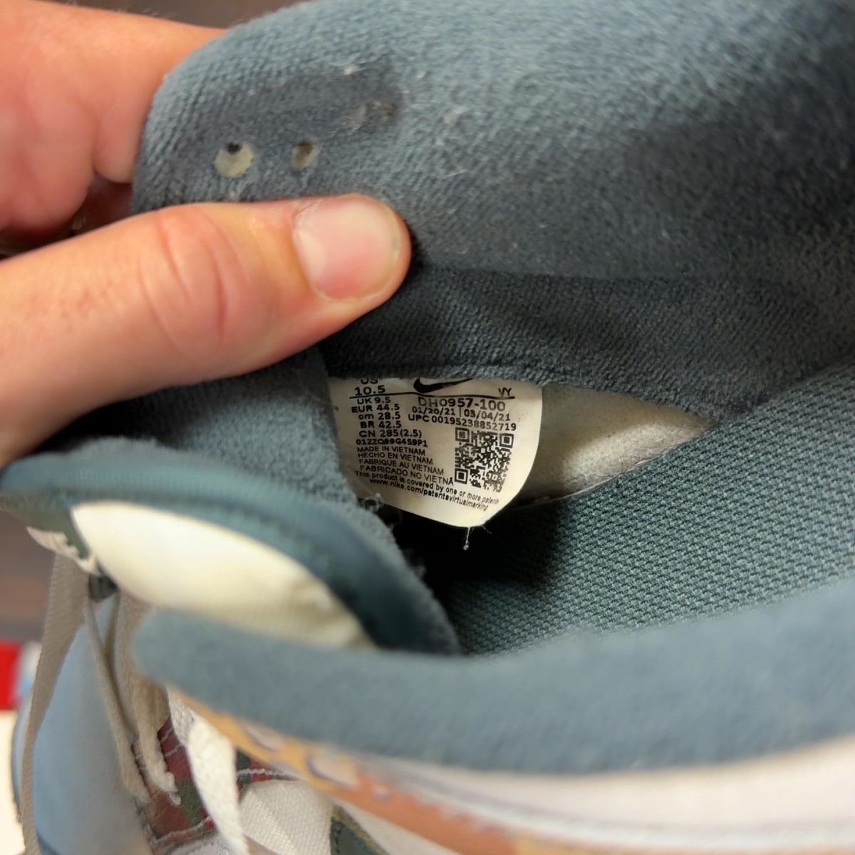 Nike Dunk Low SE Sail Multi-Camo Size 10.5 (Pre-Owned) - Image 7