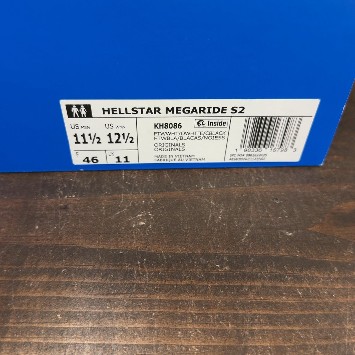adidas Megaride S2 Hellstar White Black Size 11.5 (Pre-Owned) - aux