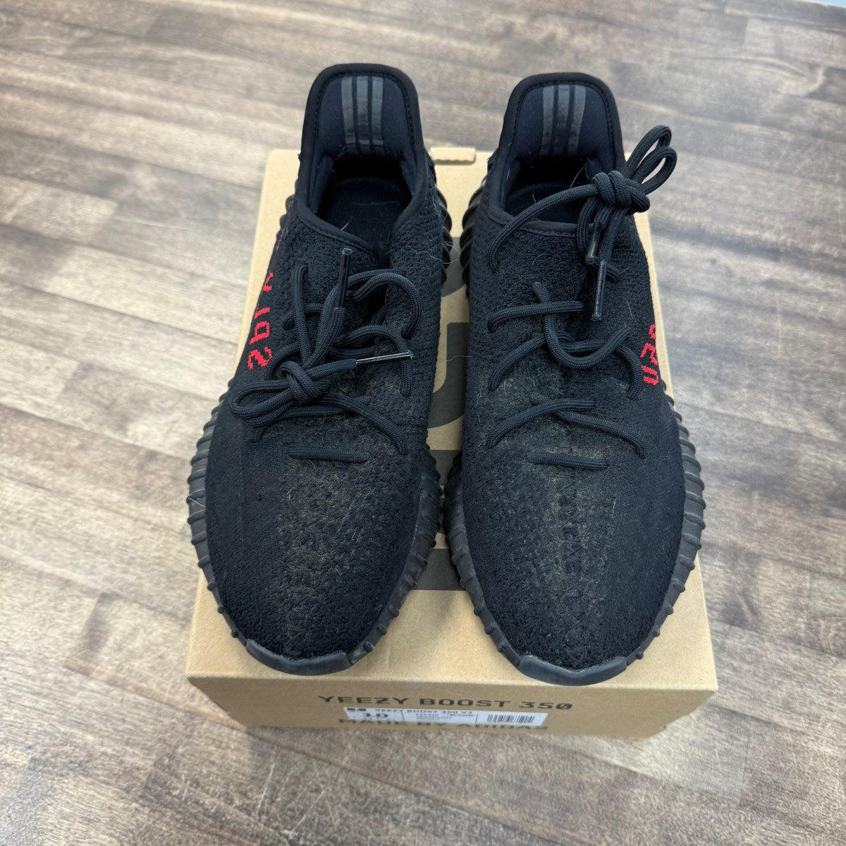 adidas Yeezy Boost 350 V2 Black Red Size 10 (Pre-Owned) - Image 2