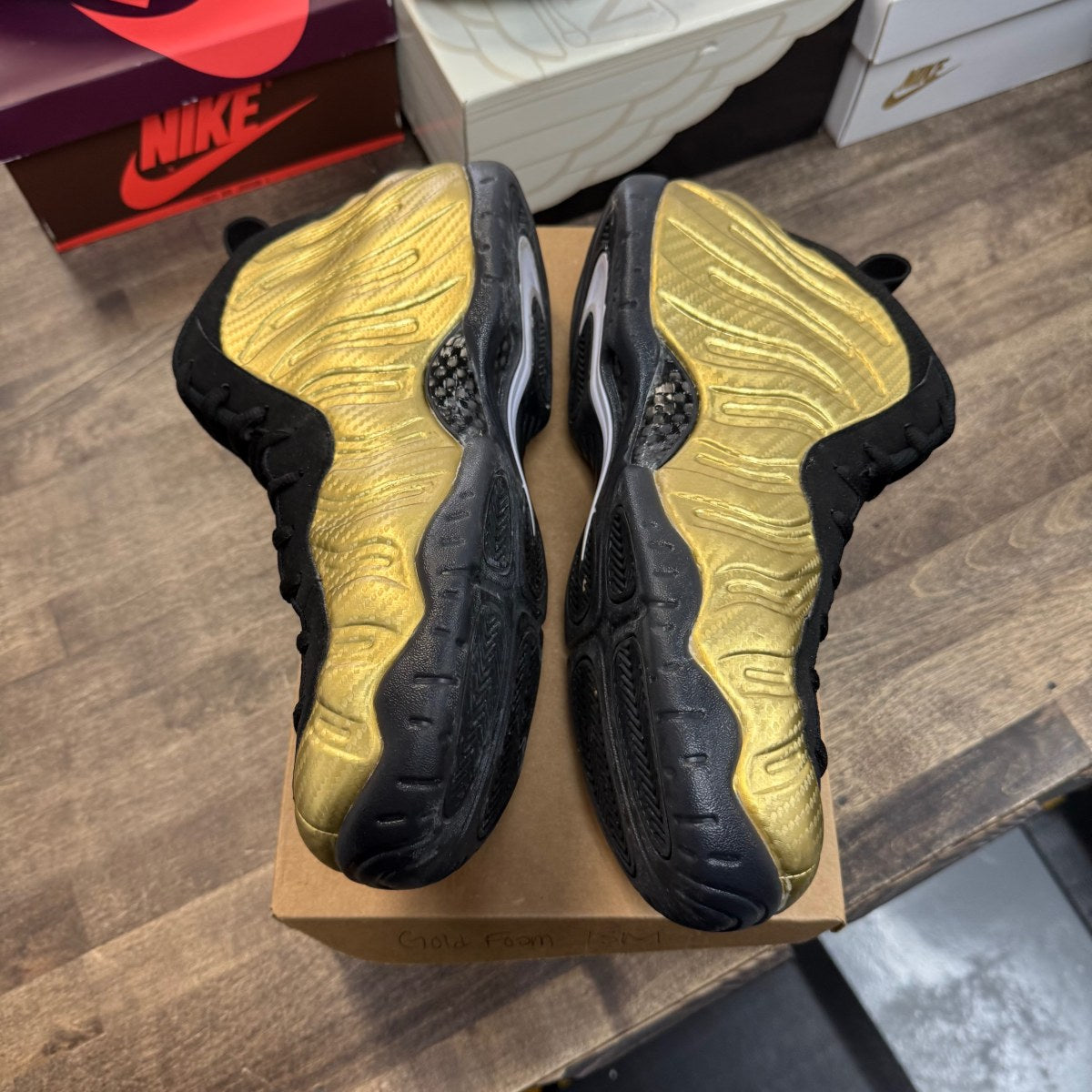 Nike Air Foamposite Pro Metallic Gold Size 13 (Pre-Owned) - Image 3