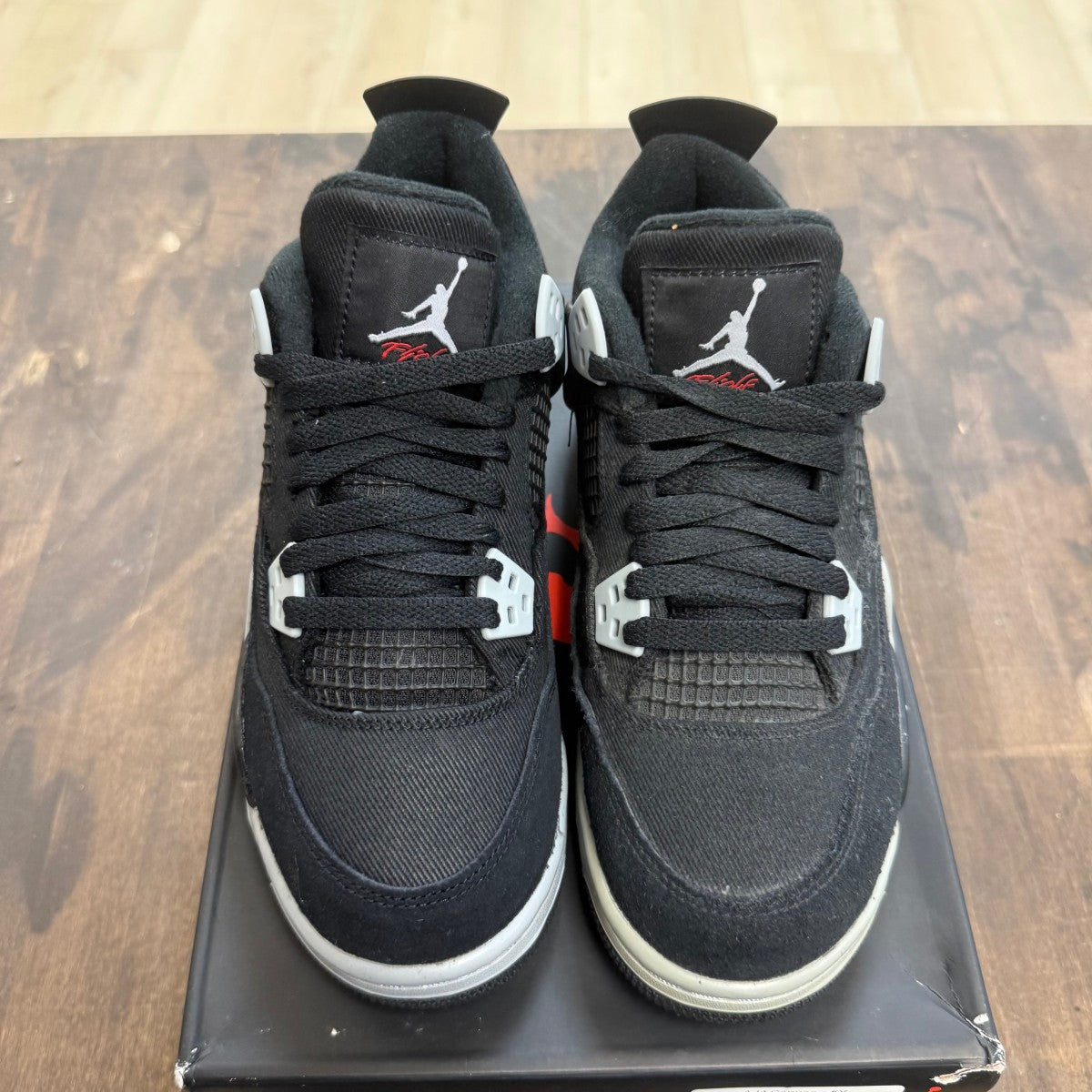Jordan 4 Retro Black Canvas (GS) - Image 2