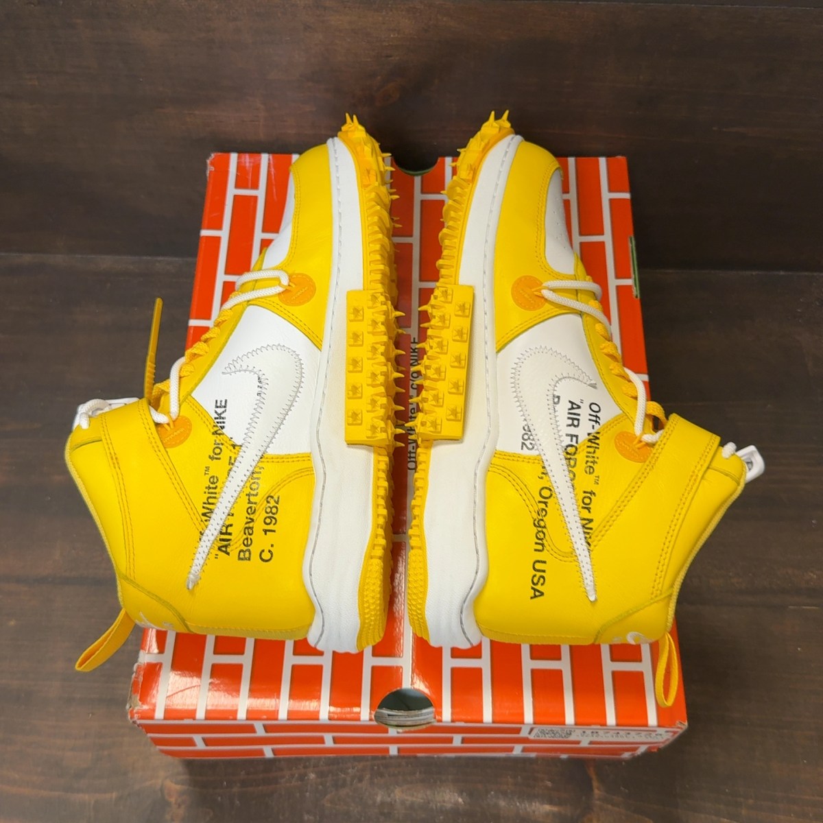 Nike Air Force 1 Mid SP Off-White Varsity Maize - Image 5