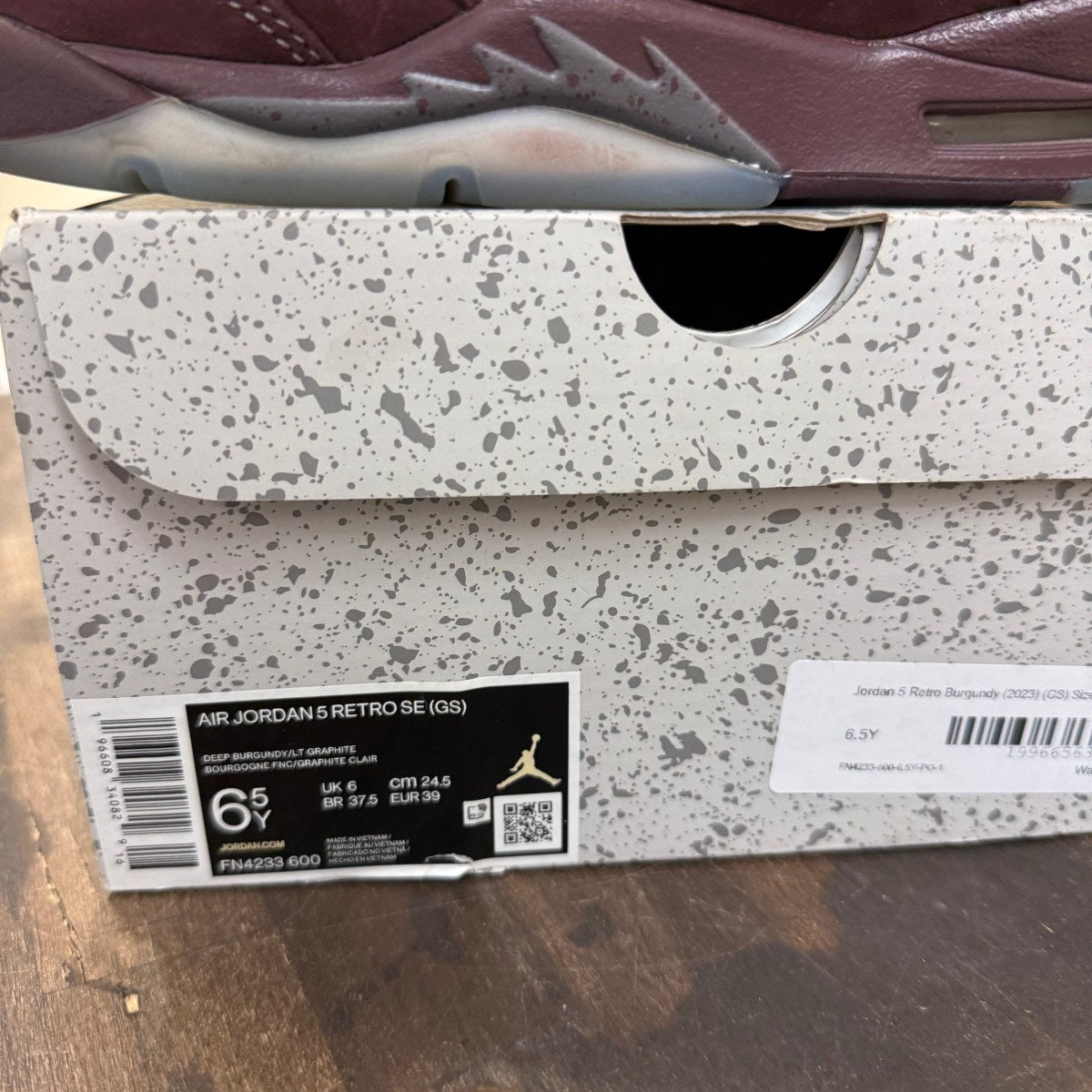 Jordan 5 Retro Burgundy (2023) (GS) - Image 5