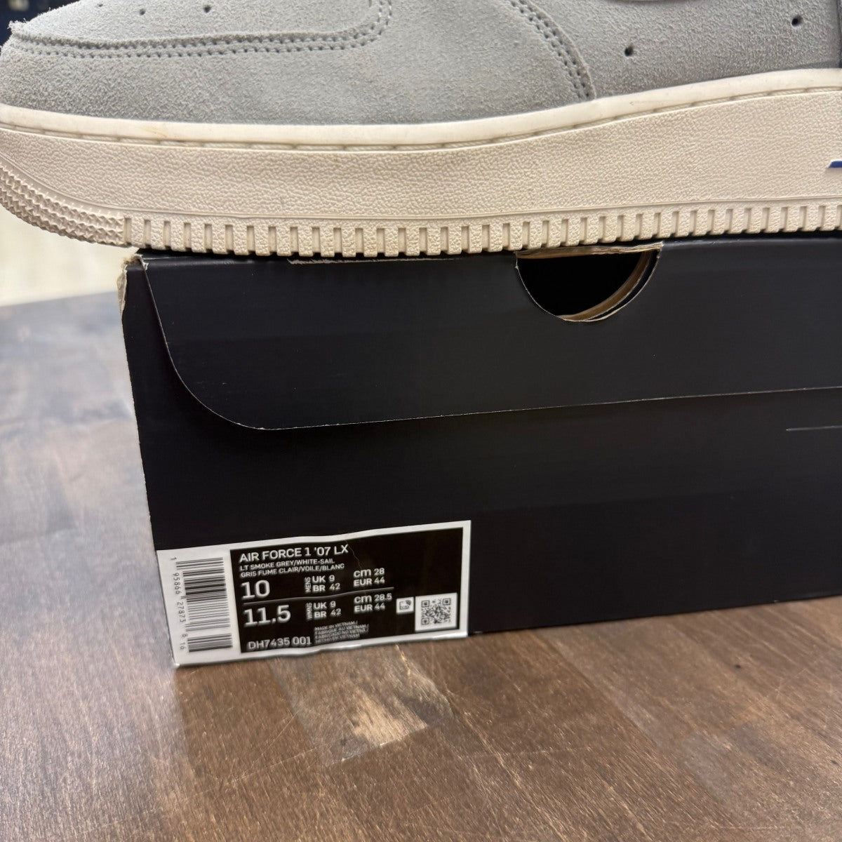 Nike Air Force 1 Low Light Smoke Grey White Sail Hyper Royal - Image 6