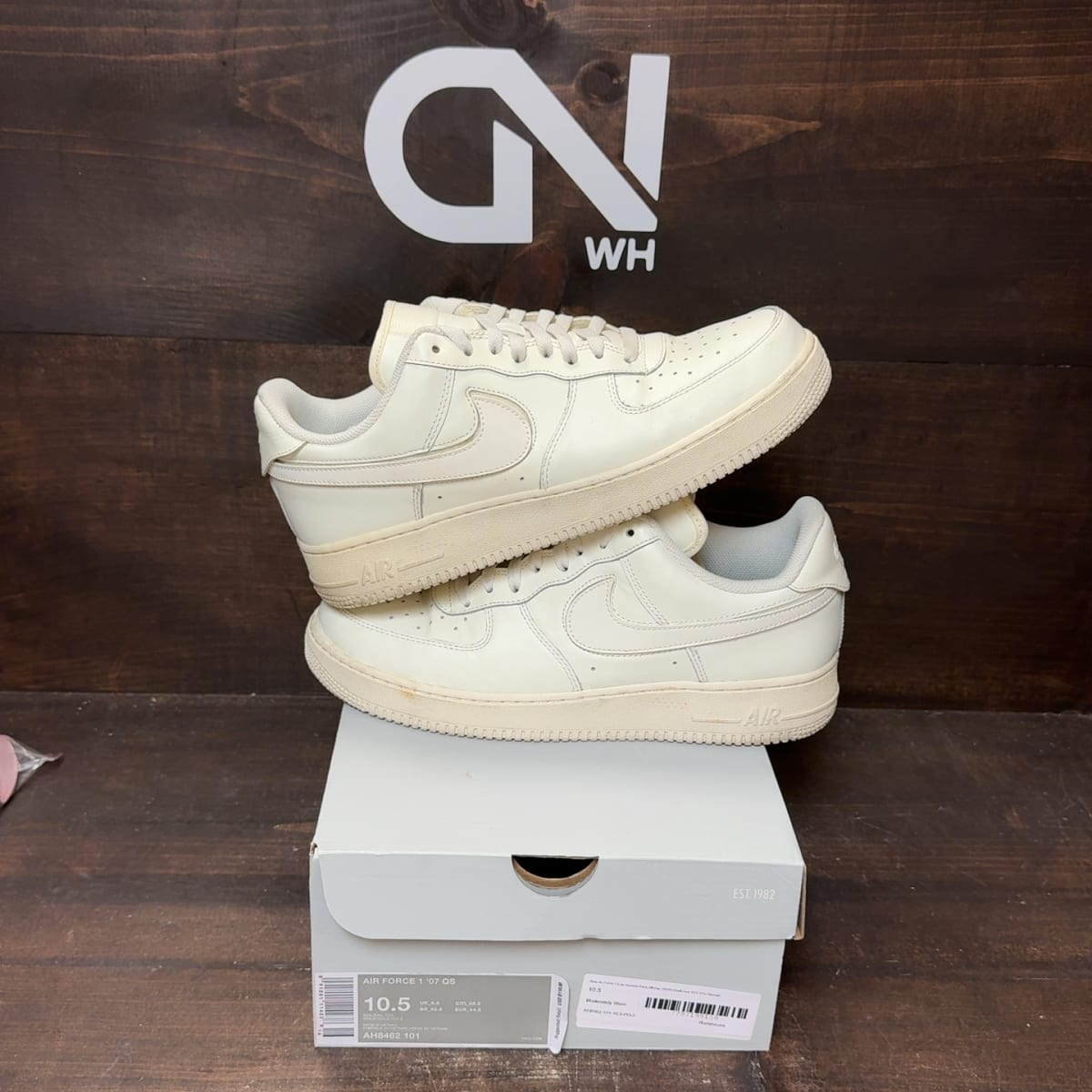 Nike Air Force 1 Low Swoosh Pack All-Star (2018) (Sail) Size 10.5 (Pre-Owned) - front