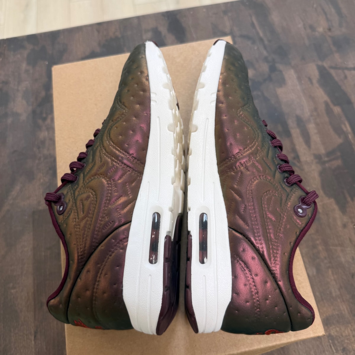 Nike Air Max 1 Ultra Premium Jacquard Metallic Mahogany (Women's) Size 8.5W (Pre-Owned) - Image 4