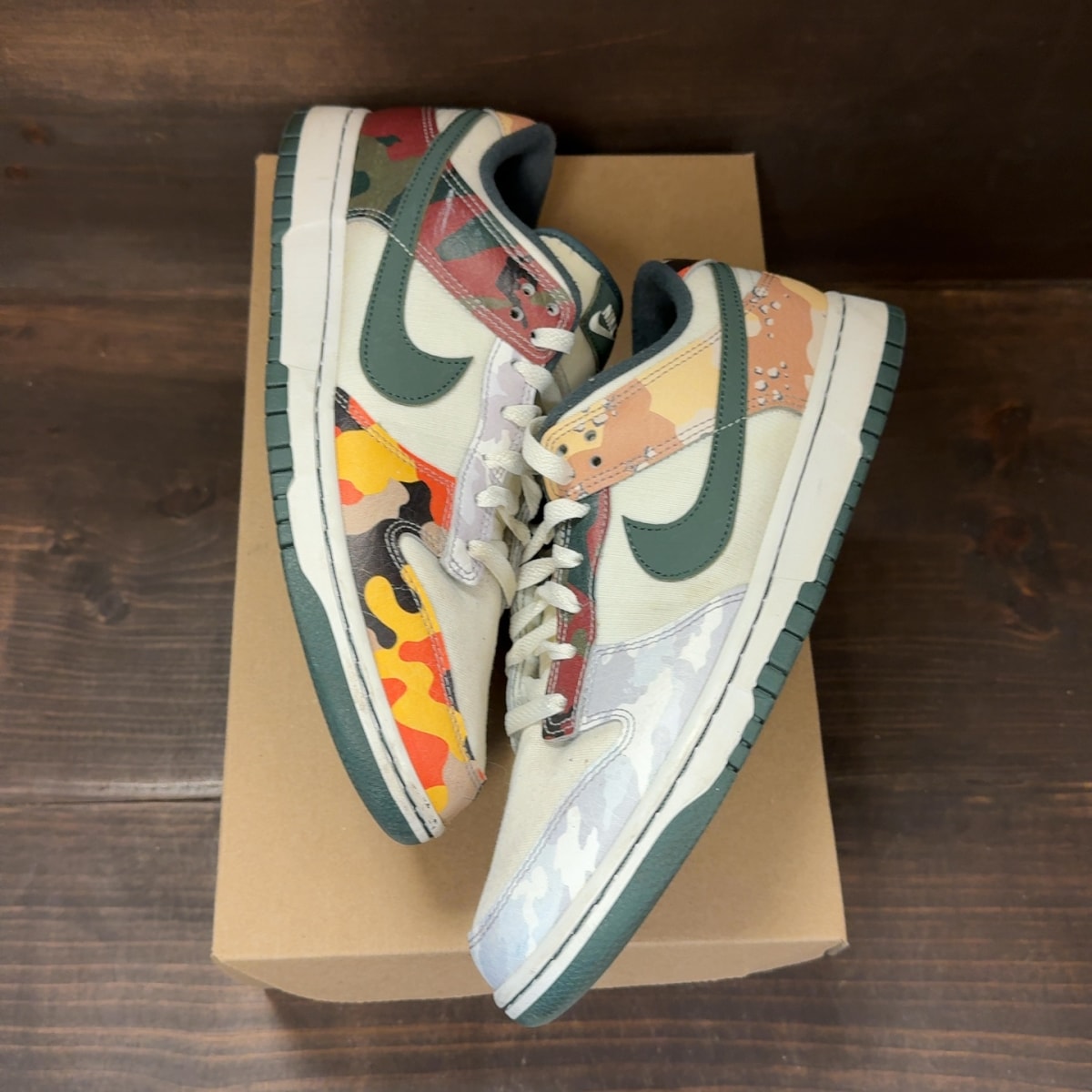 Nike Dunk Low SE Sail Multi-Camo Size 10.5 (Pre-Owned) - Image 2
