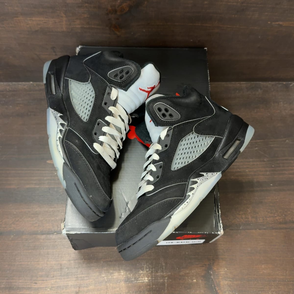Jordan 5 Retro OG Black Metallic Reimagined (GS) Size 3.5Y (Pre-Owned) - back