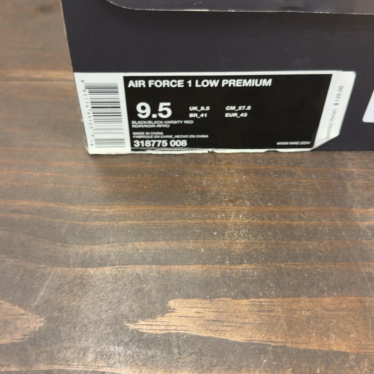 Nike Air Force 1 Low BHM (2010) Size 9.5 (Pre-Owned) - aux