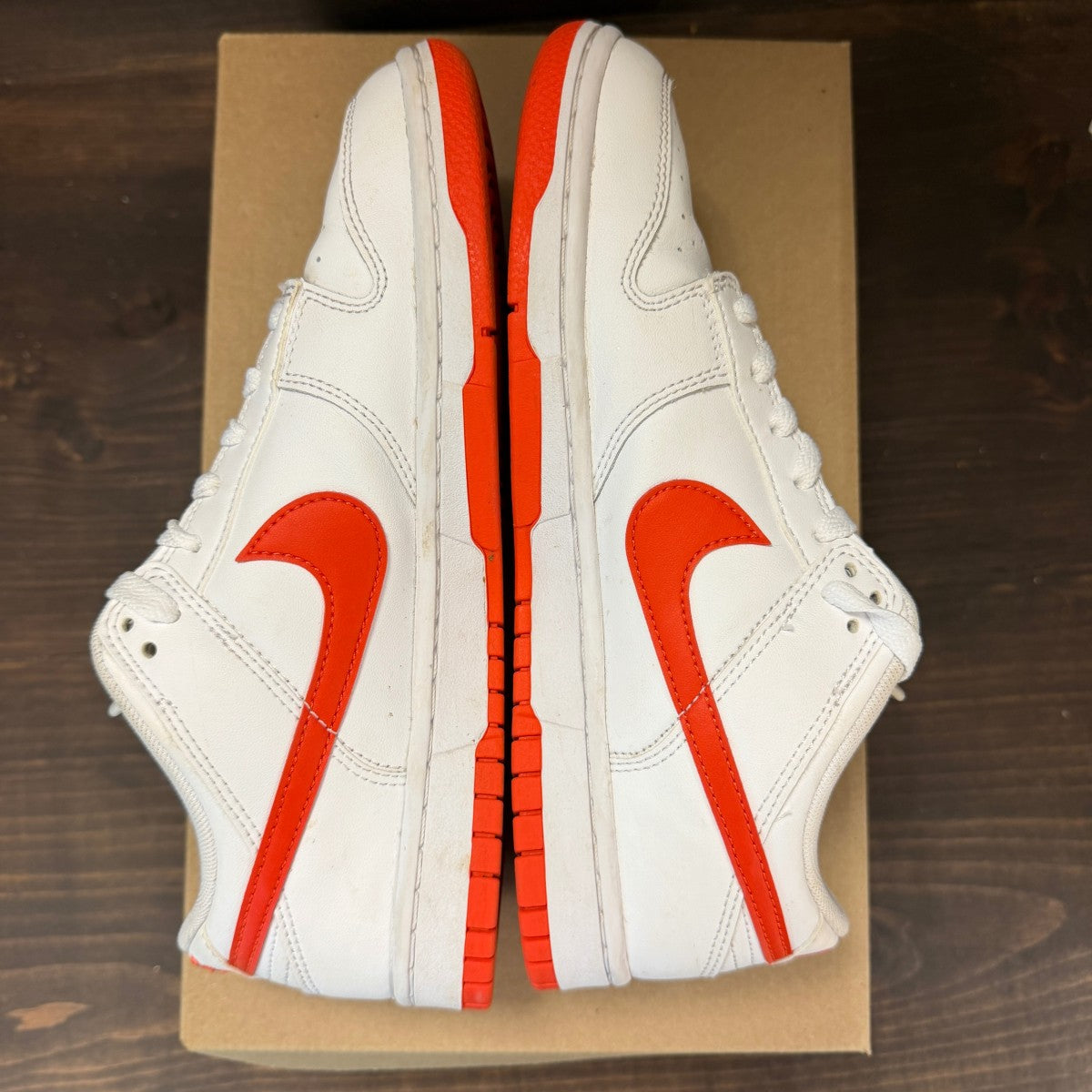 Nike Dunk Low Retro White Picante Red Size 7.5 (Pre-Owned) - Image 6