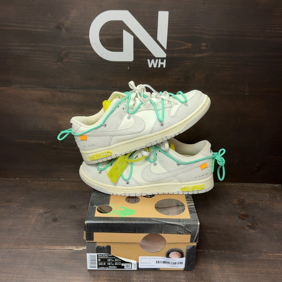 Nike Dunk Low Off-White Lot 14 Size 9 (Pre-Owned) - front