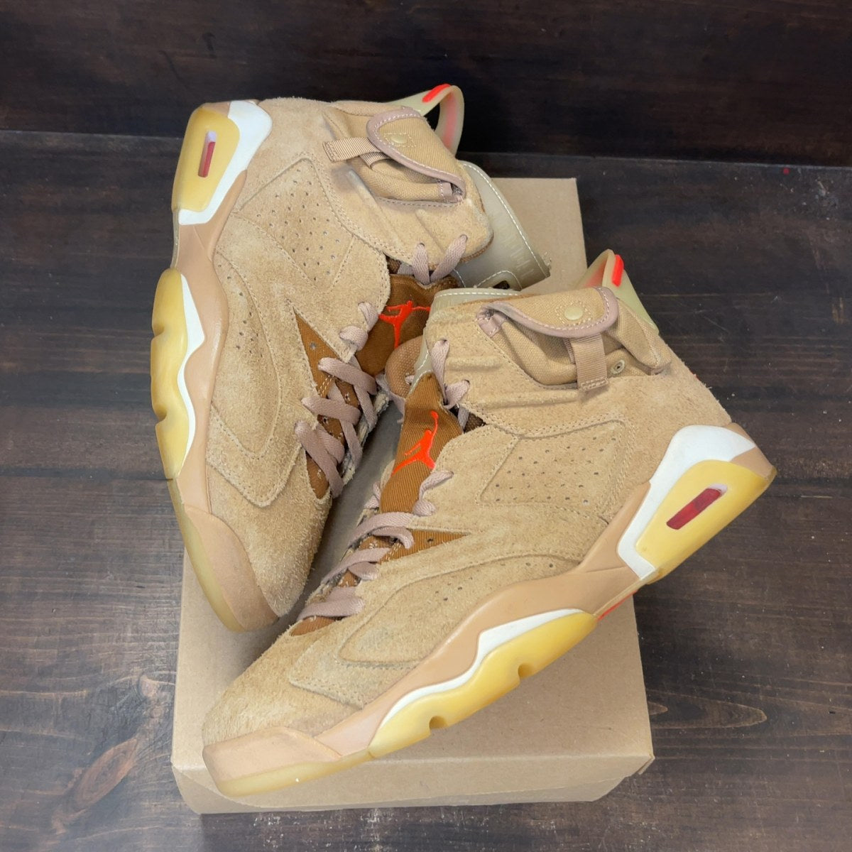 Jordan 6 Retro Travis Scott British Khaki Size 10 (Pre-Owned) - Image 2