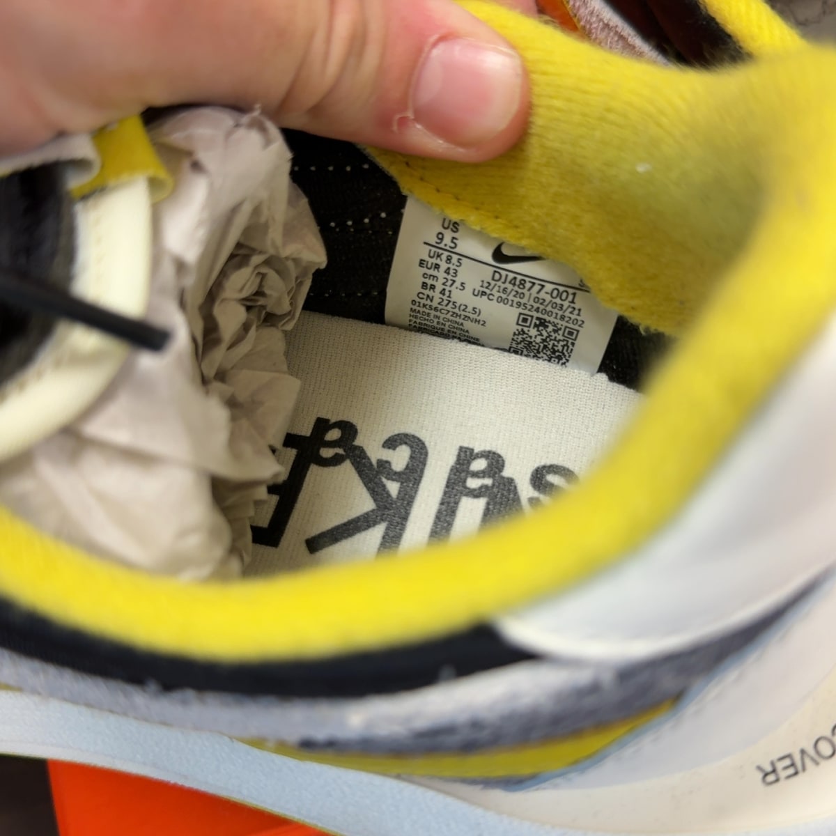 Nike LD Waffle sacai Undercover Black Bright Citron - Image 7