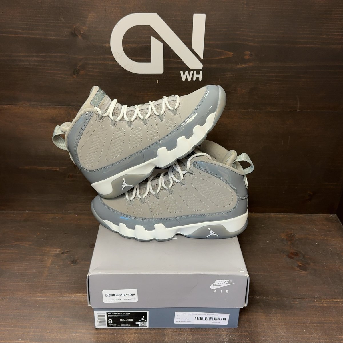 Jordan 9 Retro Cool Grey (2025) Size 8 (Pre-Owned) - front