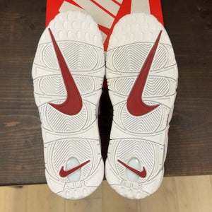 Nike Air More Uptempo White Varsity Red Outline Size 11 (Pre-Owned) - aux