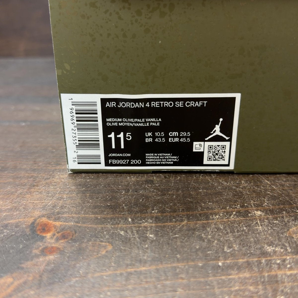 Jordan 4 Retro SE Craft Medium Olive Size 11.5 (Pre-Owned) - aux