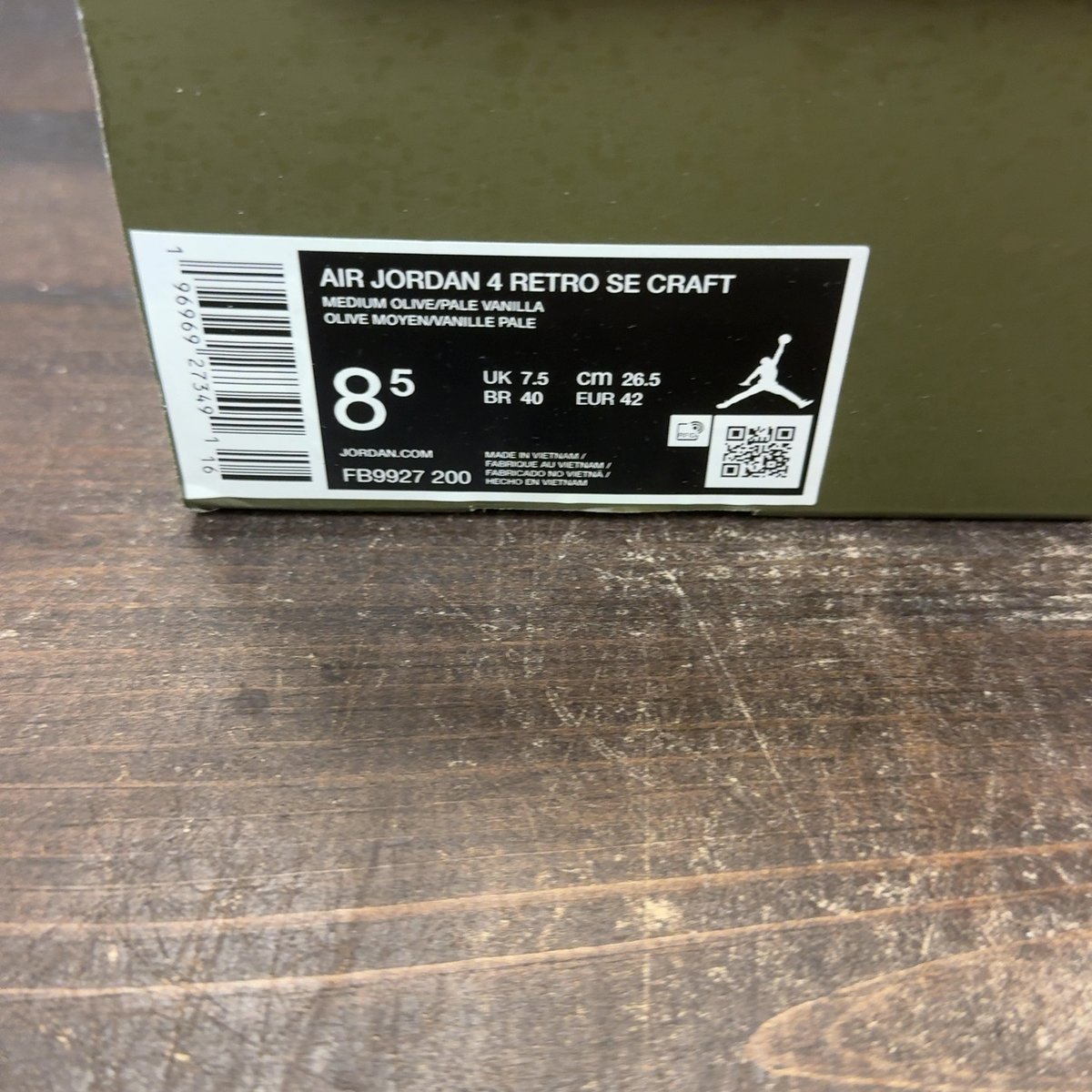 Jordan 4 Retro SE Craft Medium Olive Size 8.5 (Pre-Owned) - aux
