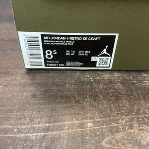 Jordan 4 Retro SE Craft Medium Olive Size 8.5 (Pre-Owned) - aux