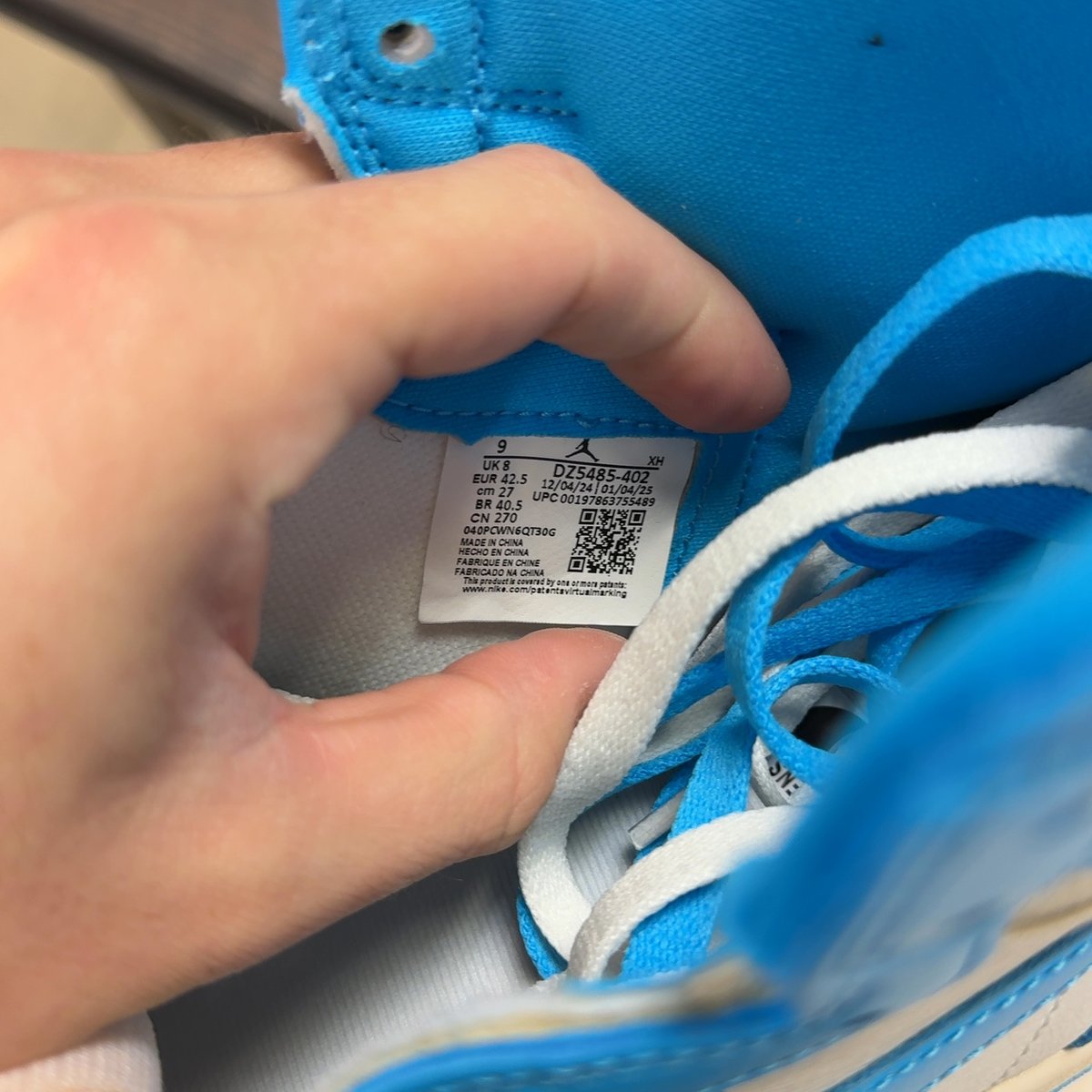 Jordan 1 Retro High OG UNC Reimagined Size 9 (Pre-Owned) - aux