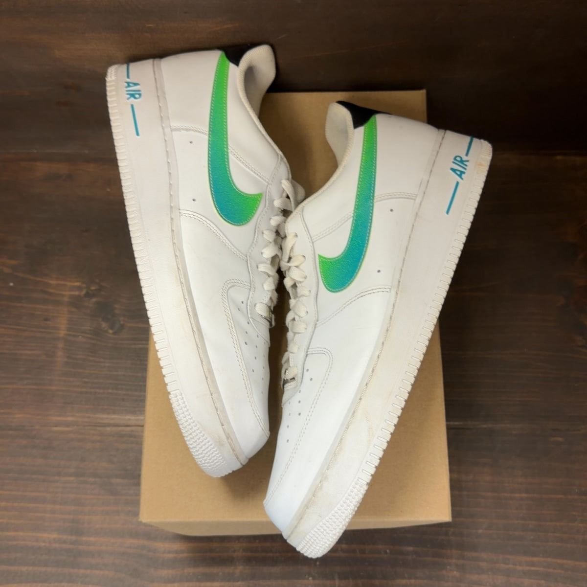 Nike Air Force 1 Low '07 LV8 White Aquamarine Size 13 (Pre-Owned) - Image 2