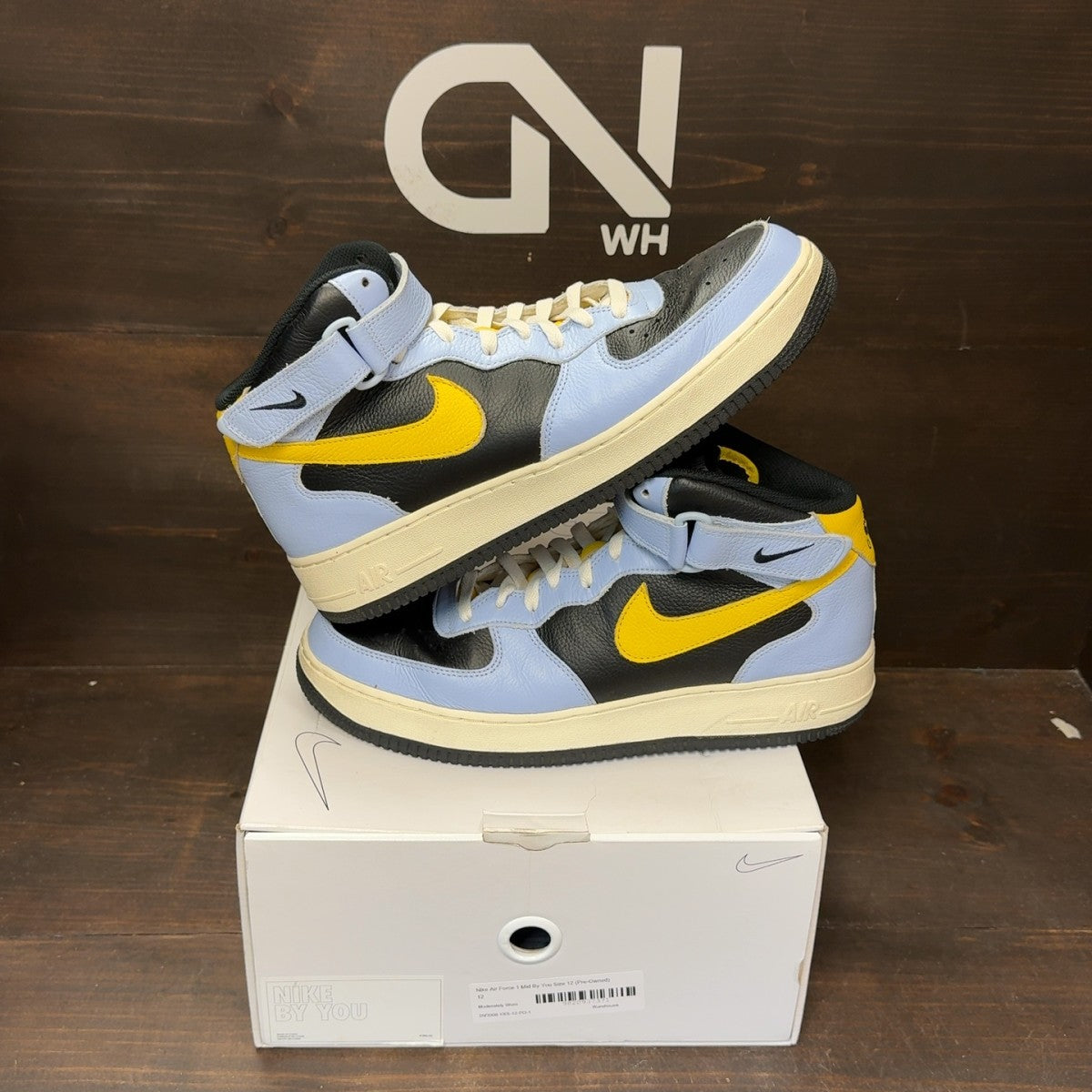 Nike Air Force 1 Mid By You Size 12 (Pre-Owned) - Image 1