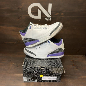 Jordan 3 Retro Dark Iris Size 9.5 (Pre-Owned) - front