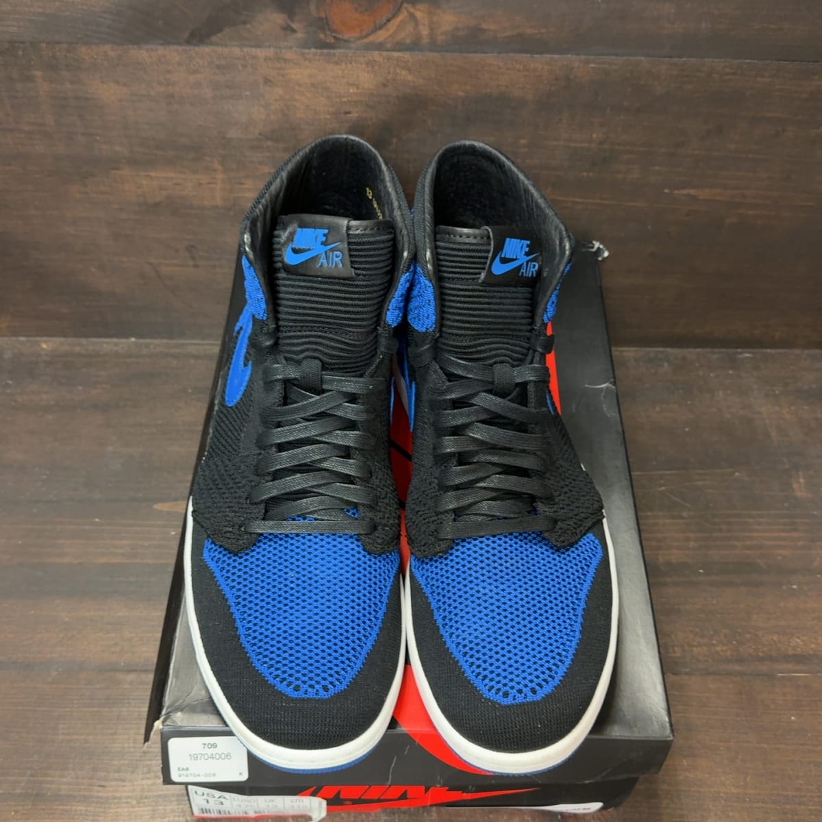 Jordan 1 Retro High Flyknit Royal Size 13 (Pre-Owned) - tag