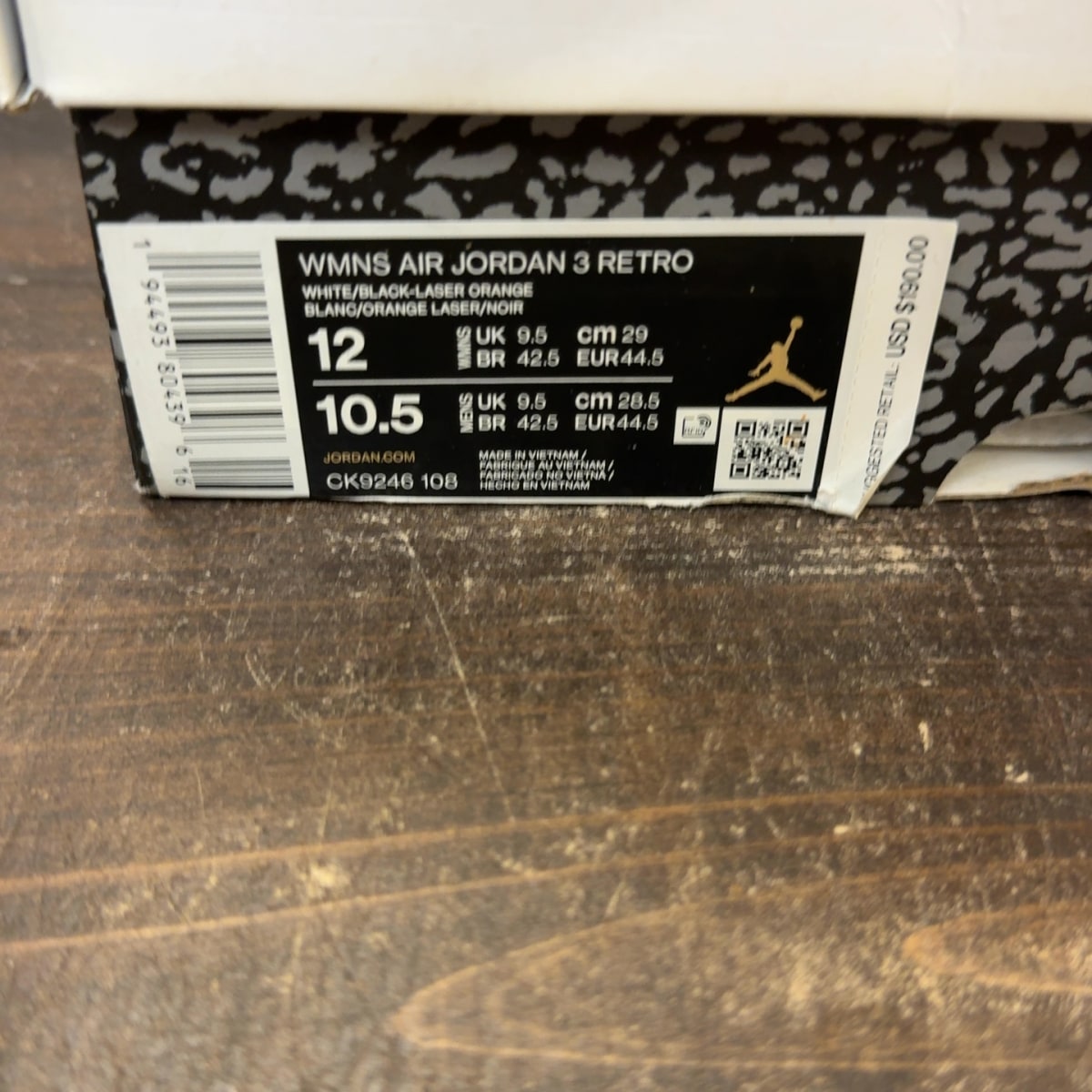 Jordan 3 Retro Laser Orange (Women's) - Image 8