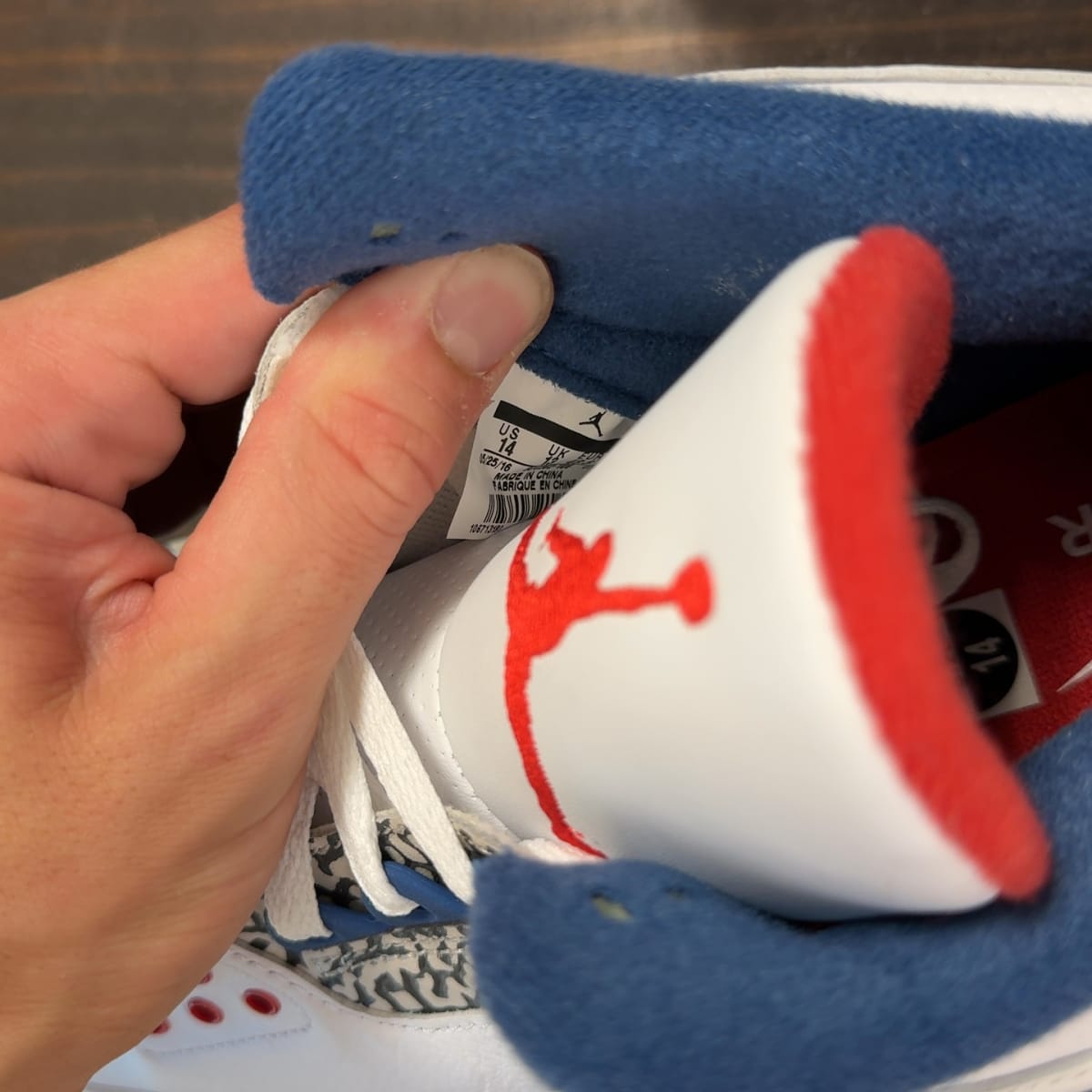 Jordan 3 Retro True Blue (2016) Size 14 - aux