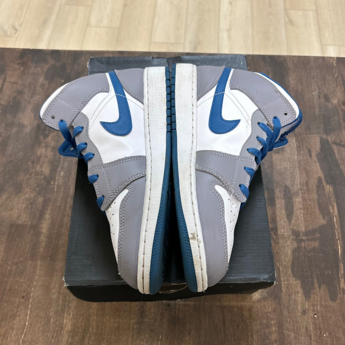 Jordan 1 Mid True Blue Cement (GS) - Image 3