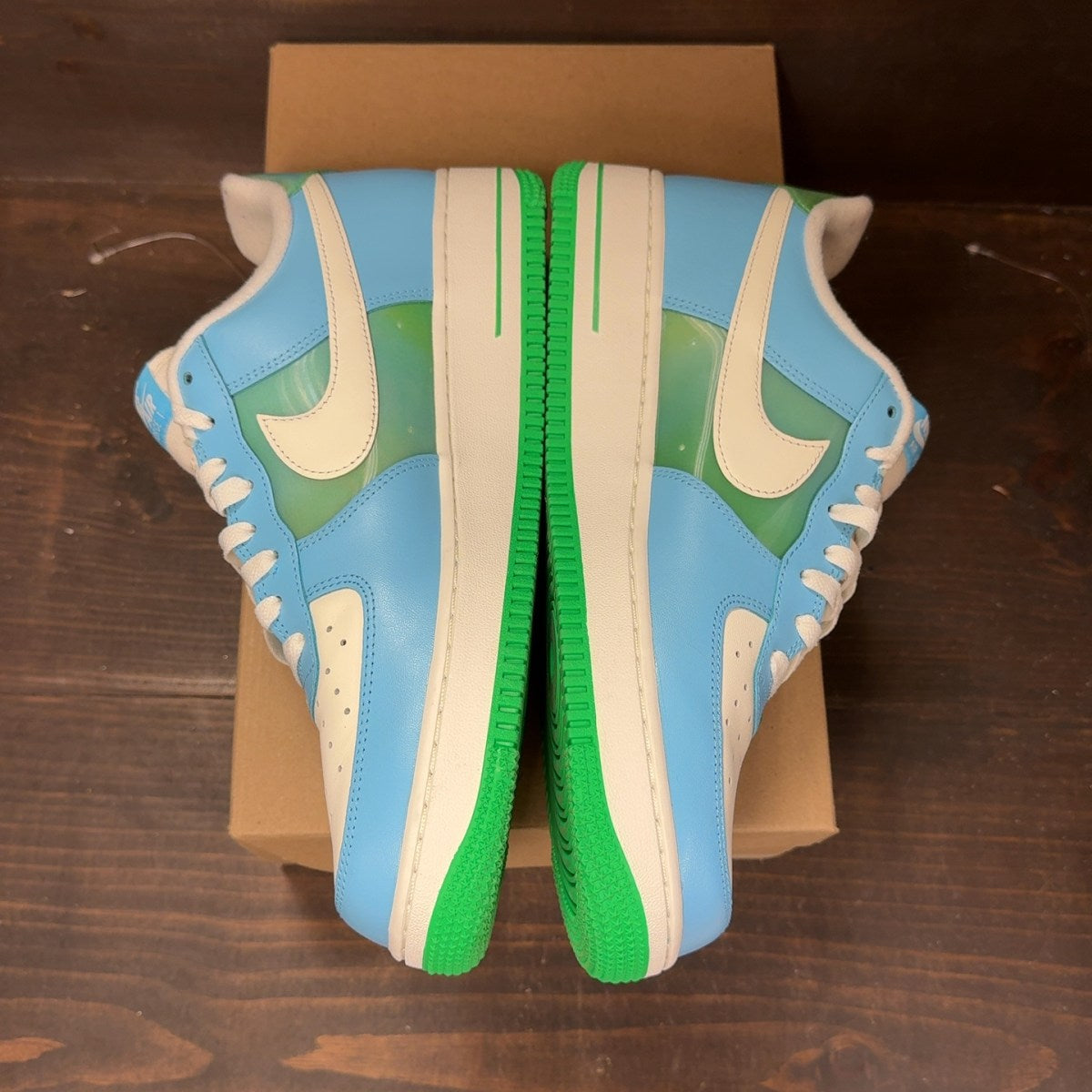 Nike Air Force 1 Low '07 Aquarius Blue Vapor Green Size 10.5 (Pre-Owned) - Image 4