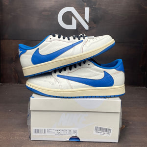 Jordan 1 Retro Low OG SP Fragment x Travis Scott Sail Military Blue - Image 1