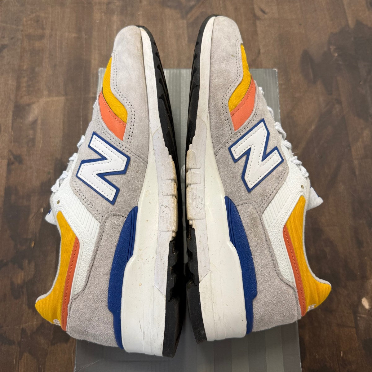 New Balance 997 MiUSA Grey Orange - Image 4