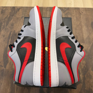 Jordan 1 Low Black Light Smoke Grey Gym Red Size 14 (Pre-Owned) - Image 5