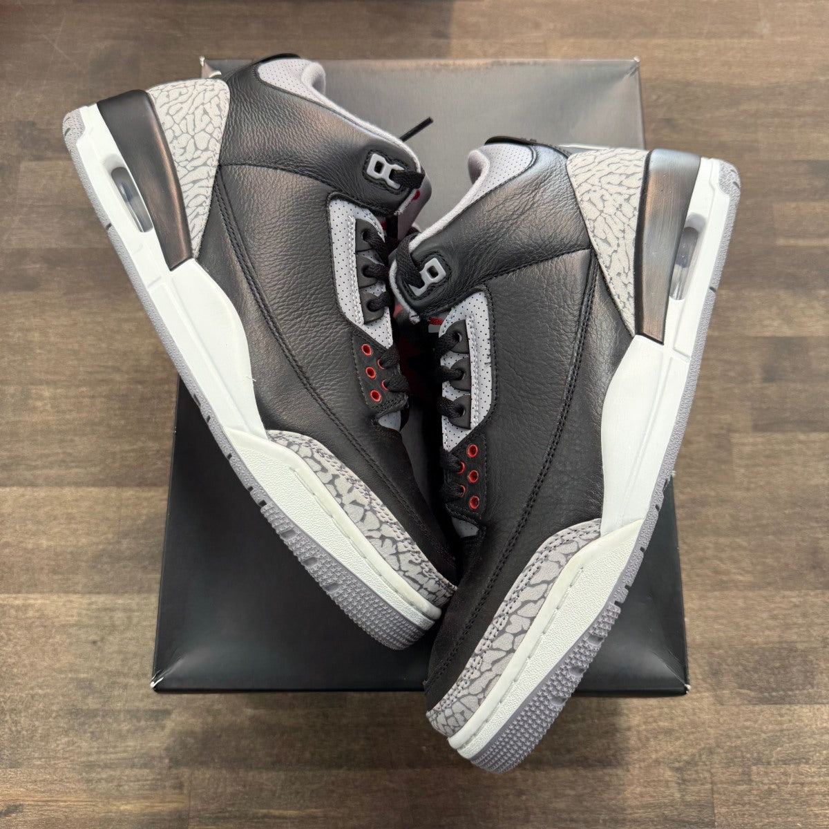 Jordan 3 Retro OG Black Cement (2024) Size 11 (Pre-Owned) - Image 1