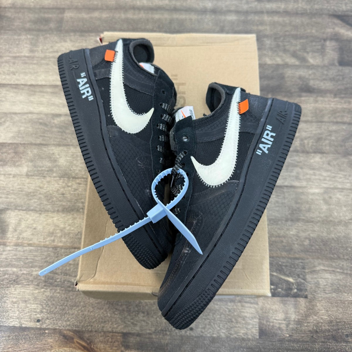Nike Air Force 1 Low Off-White Black White Size 5.5 (Pre-Owned) - Image 1