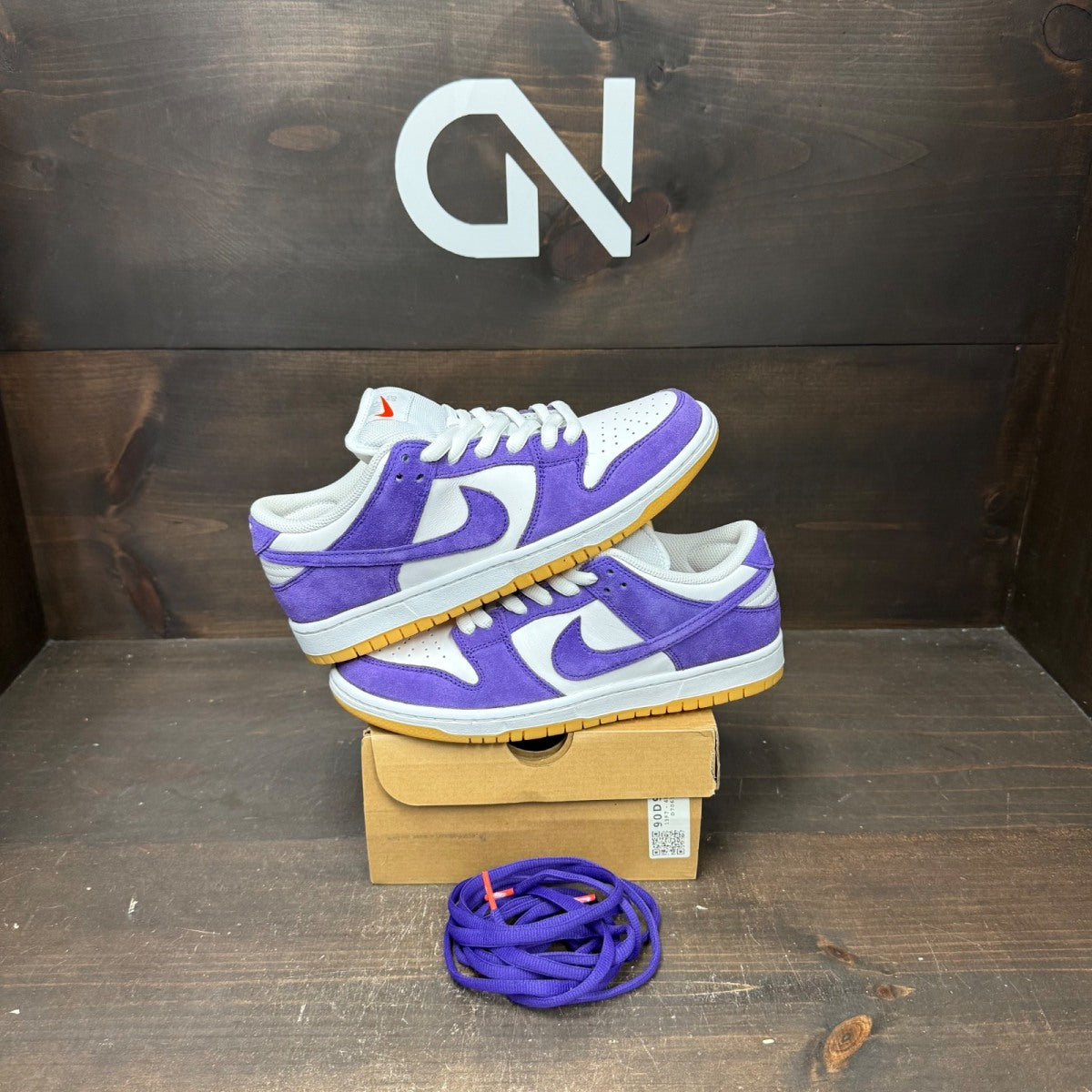 Nike SB Dunk Low Pro ISO Orange Label Court Purple Size 8 - Image 1