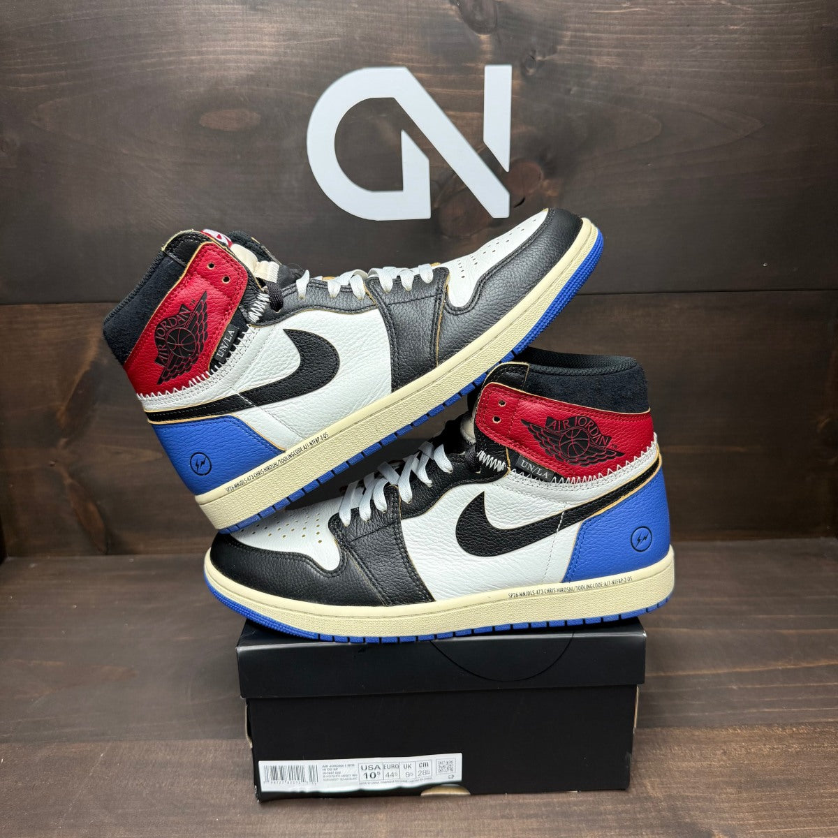 Jordan 1 Retro High OG SP Fragment x Union LA Varsity Red Sport Royal - Image 1