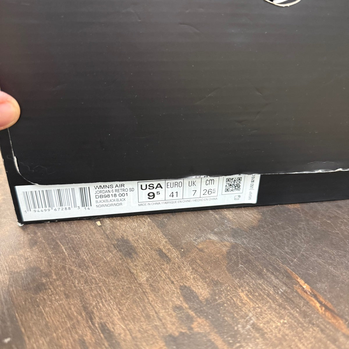 Jordan 6 Retro SD Triple Black (Women's) - Image 6