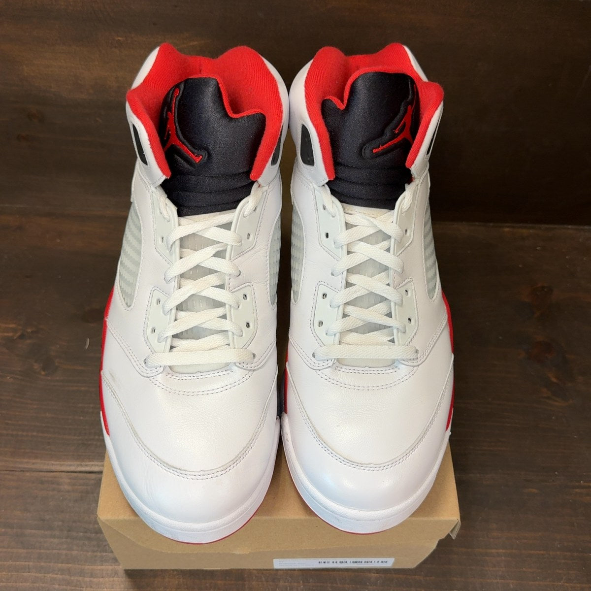 Jordan 5 Retro Fire Red Black Tongue (2025) Size 13 (Pre-Owned) - Image 3