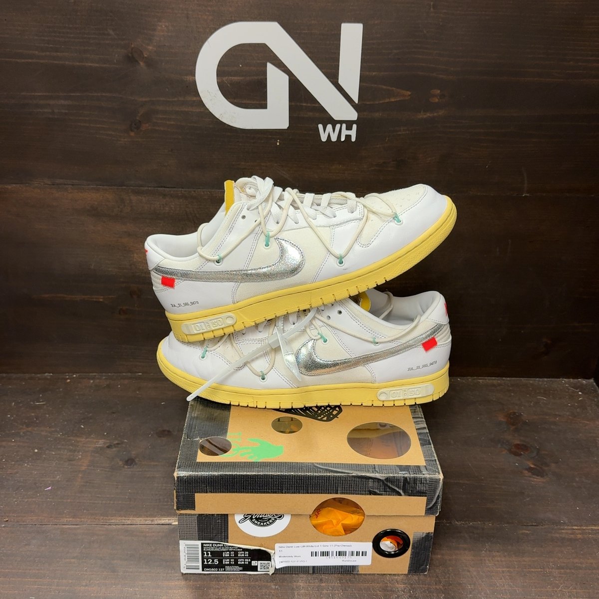 Nike Dunk Low Off-White Lot 1 Size 11 (Pre-Owned) - front