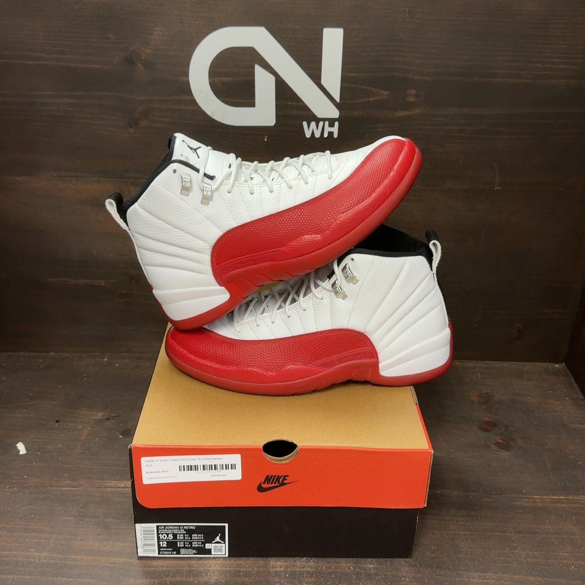 Jordan 12 Retro Cherry (2023) Size 10.5 (Pre-Owned) - front