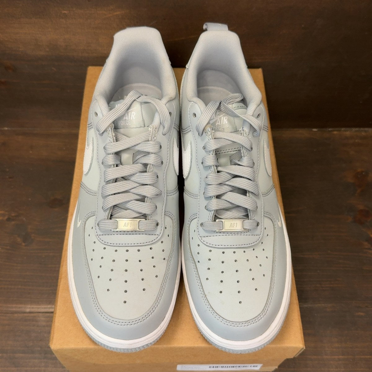 Nike Air Force 1 Low '07 LV8 Carbon Fiber Swoosh Wolf Grey White Size 9.5 (Pre-Owned) - Image 3