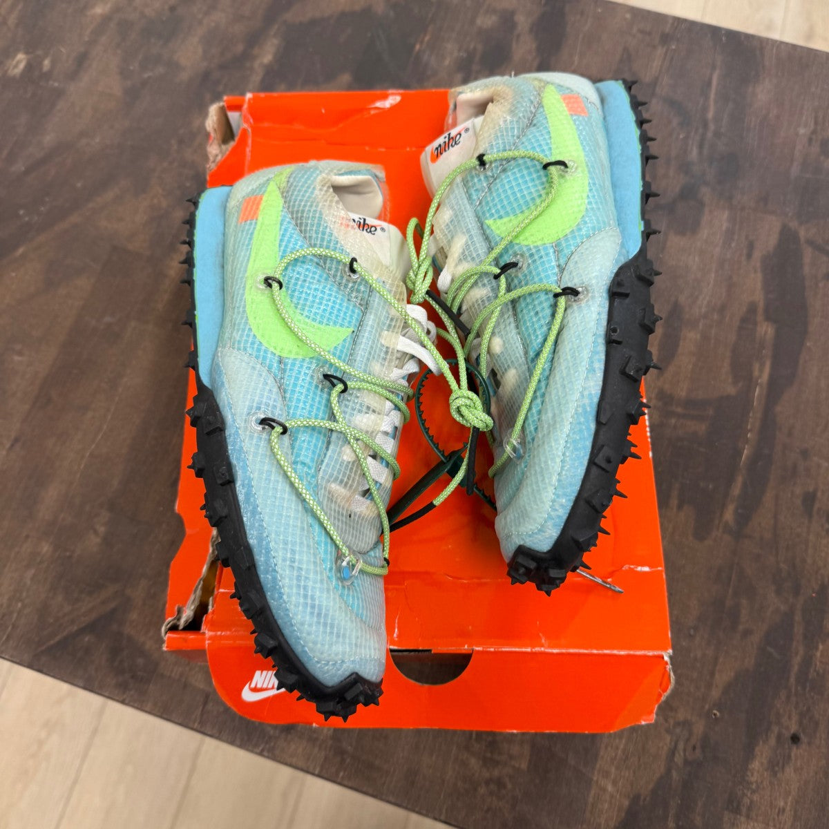 Nike Waffle Racer Off-White Vivid Sky (Women's) - Image 1